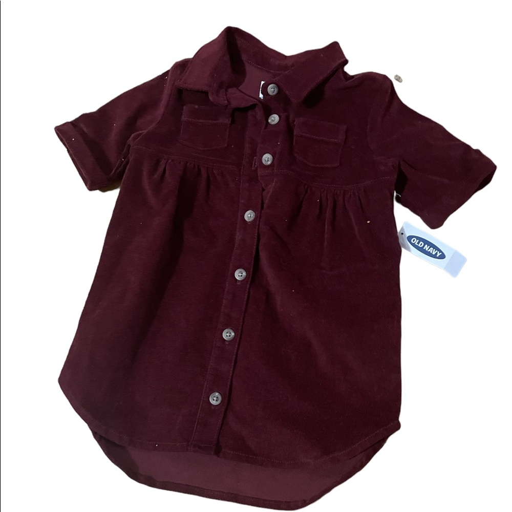 Maroon corduroy dress. Old Navy. Size 18-24 months. New with tags